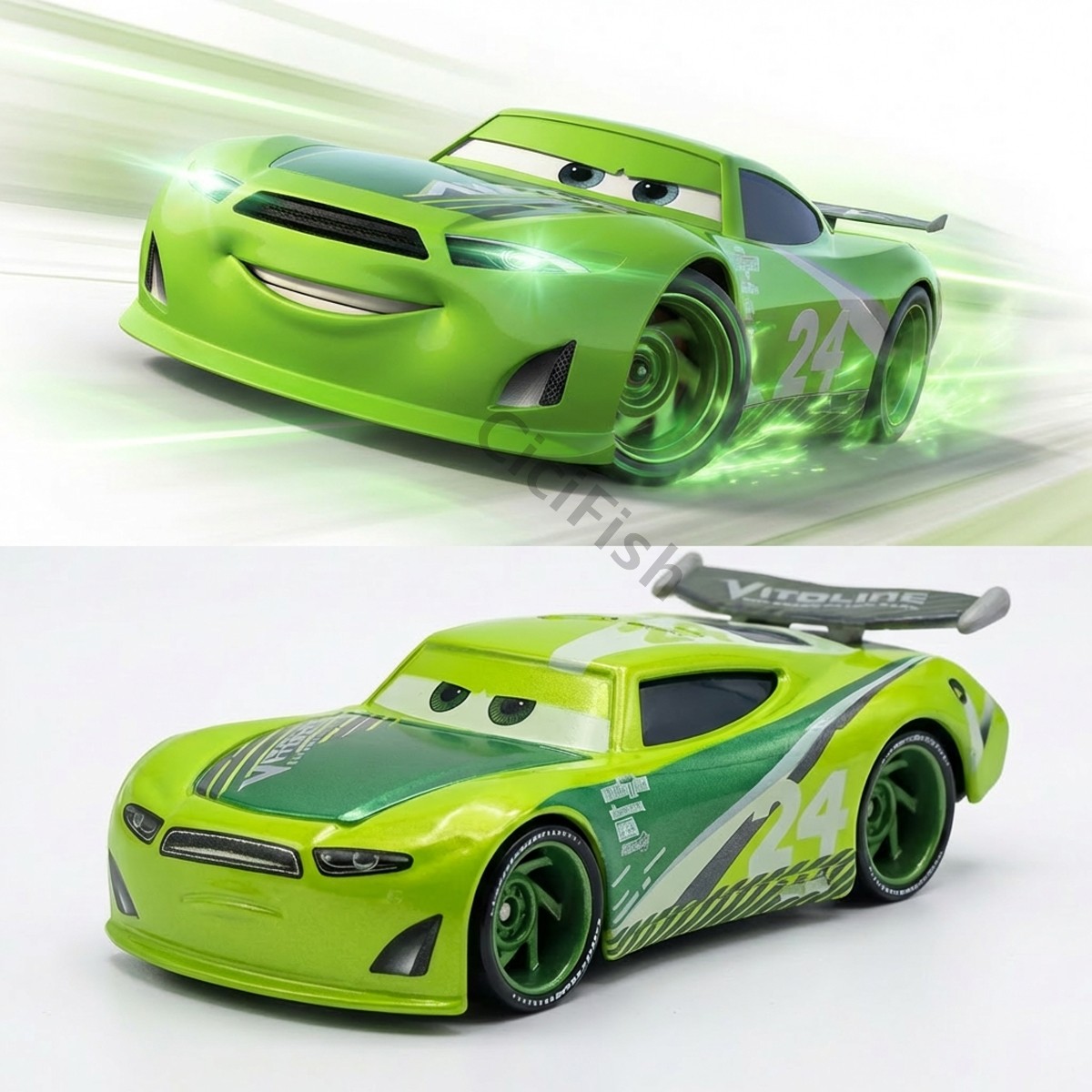 Disney Pixar Cars 3 – Chase Racelott (Vitoline #24) – Next-Gen SA-5 Racer 🏎️🌟