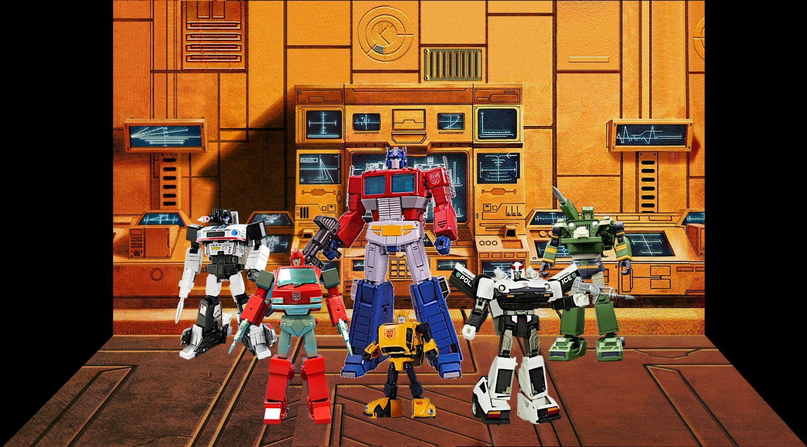 Transformers G1 85 Masterpiece Teletraan 1 Ark Autobot Dinobot Diorama Backdrop