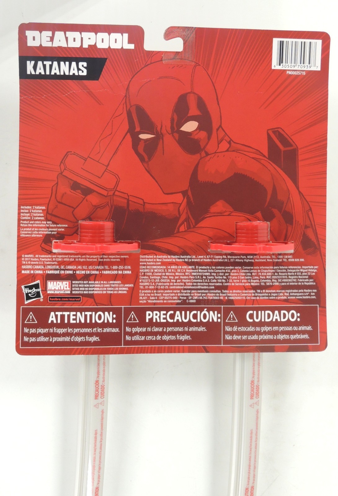 DEADPOOL Katanas Hasbro Marvel Classics Hasbro Prop Toy Swords 2-Pack (2017)