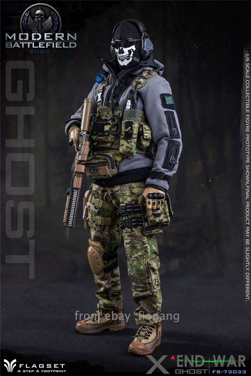 FLAGSET 1/6 Handheld Soldier Model Apocalypse War Series 73033 Death Squad Ghost