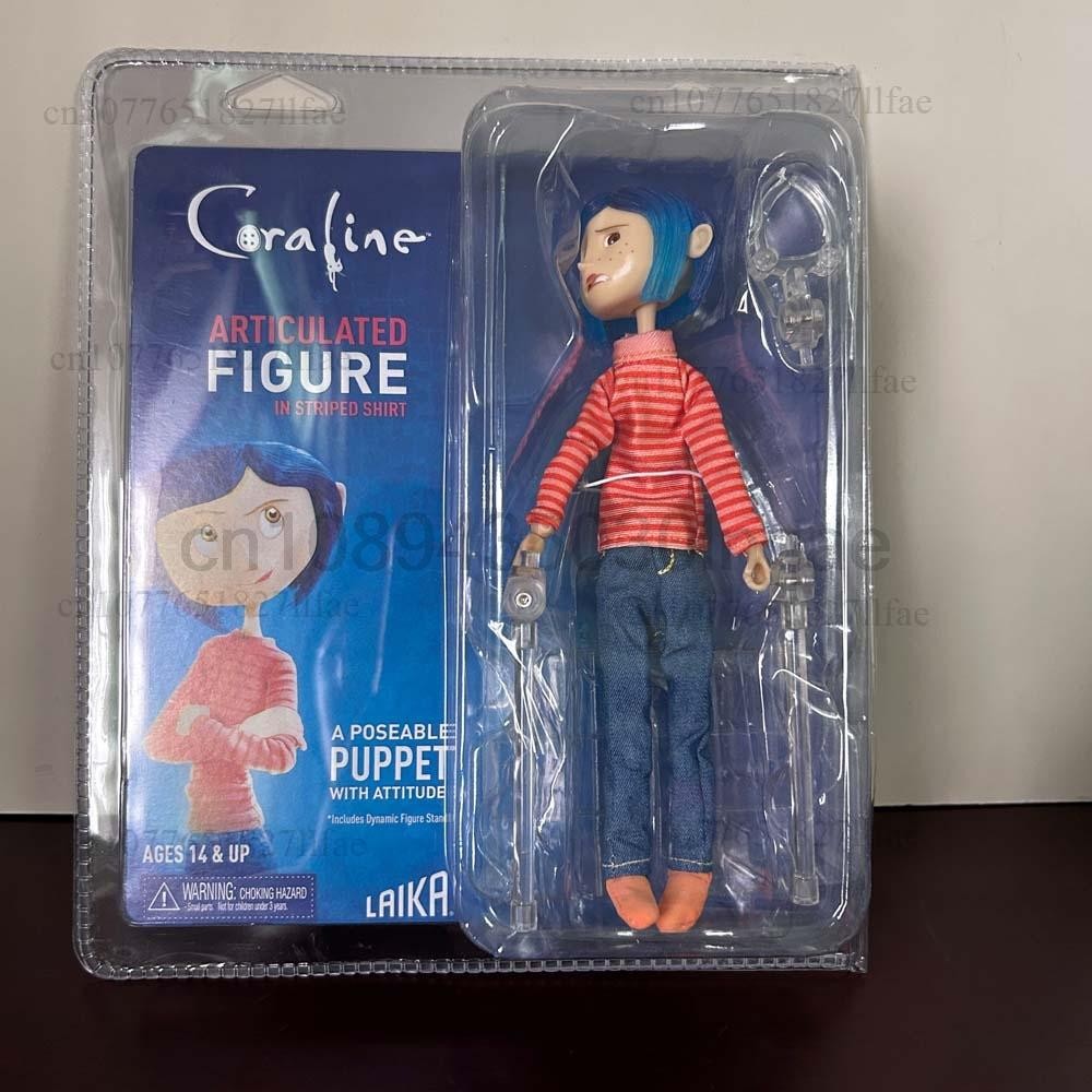 Coraline Jones Articulated Figure Raincoat Sweater in Striped Shirt Toy La Girl