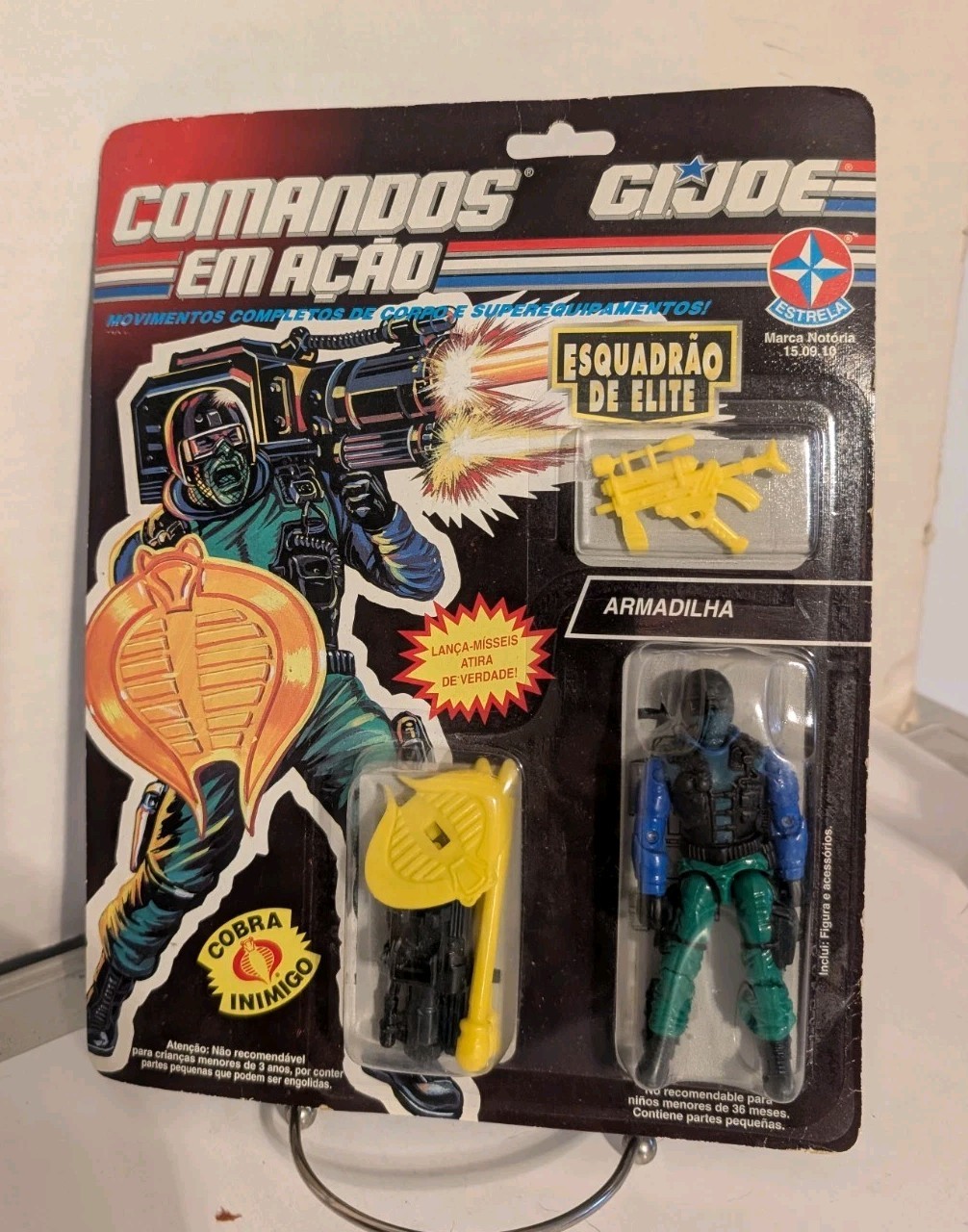 Armadilha GI Joe Brazil Beach Head Cobra SEALED 1995 Comandos Em Acao Estrela