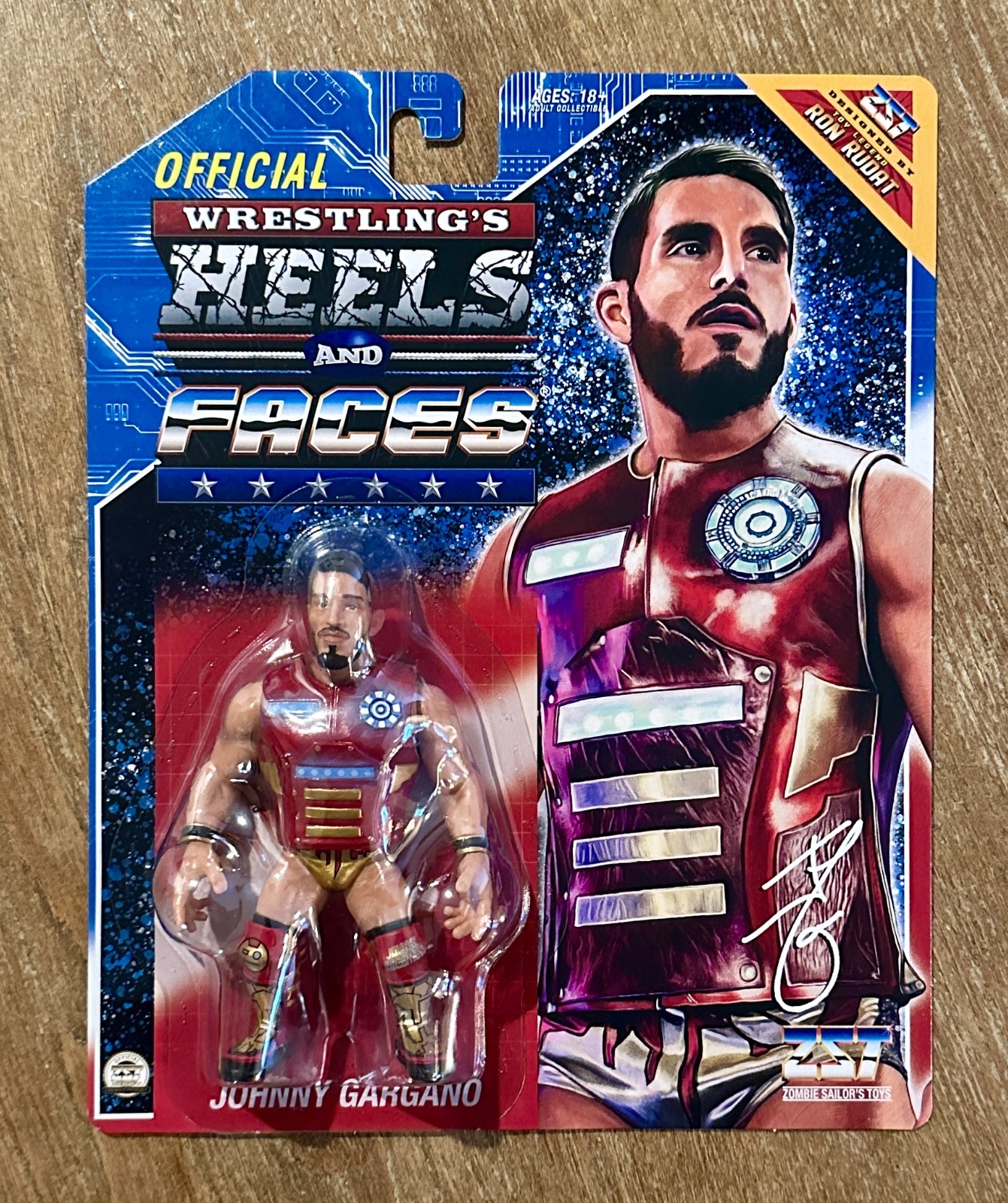 Heels and Faces Johnny Gargano Retro Figure Chase 1 In 10 Blue Card NEW WWE