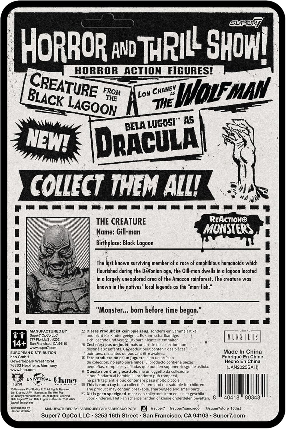 Universal Monsters Reaction Creature from The Black Lagoon Action Figure Super7