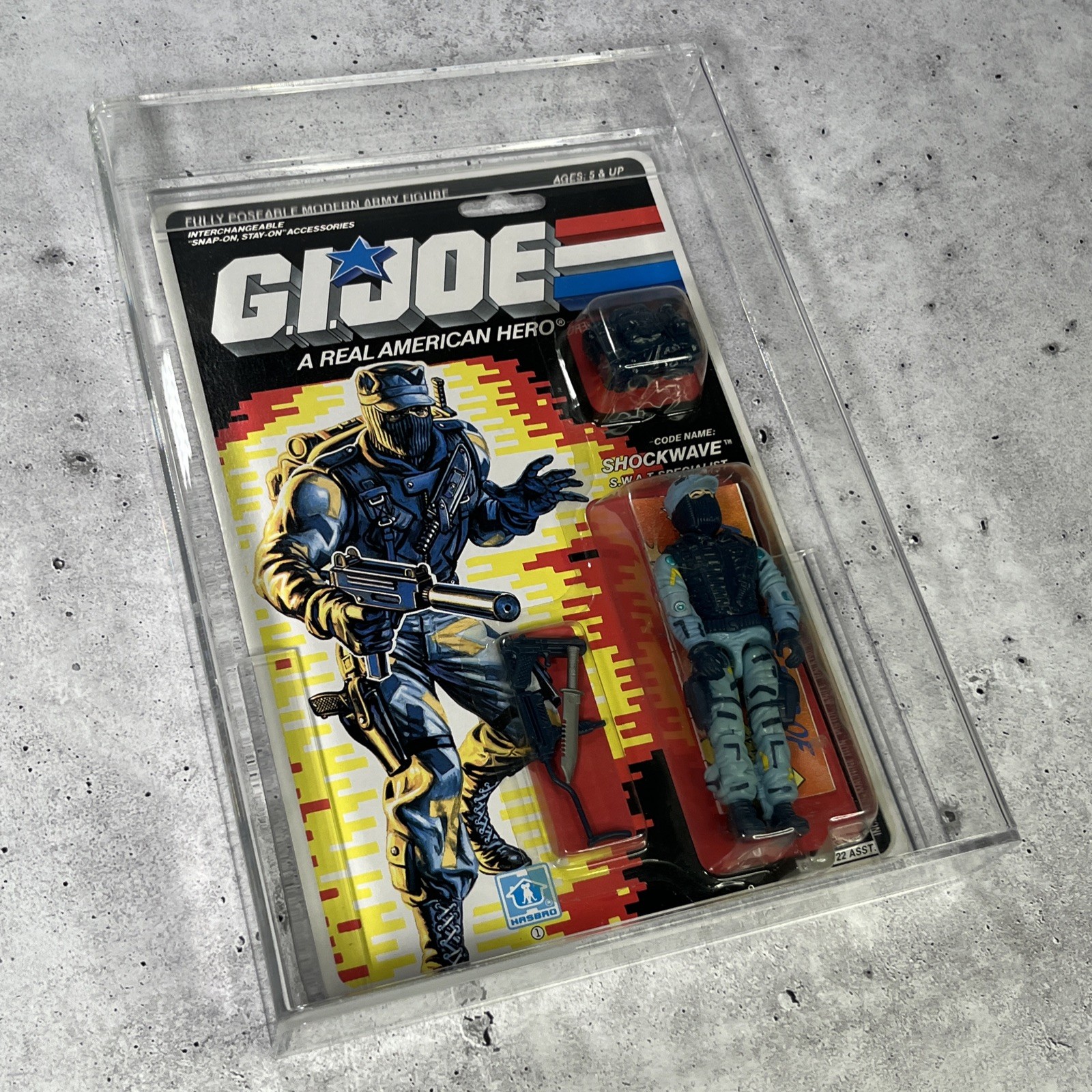 Vintage Graded GI Joe ARAH Shockwave AFA 75+ 1988 MOC Not CAS 34 Back