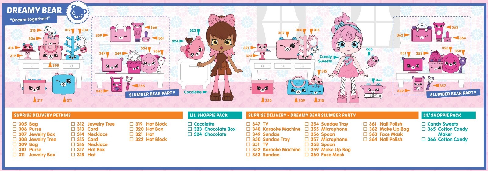 Shopkins HAPPY PLACES Dreamy Bear Slumber Bear Bedroom U Choose