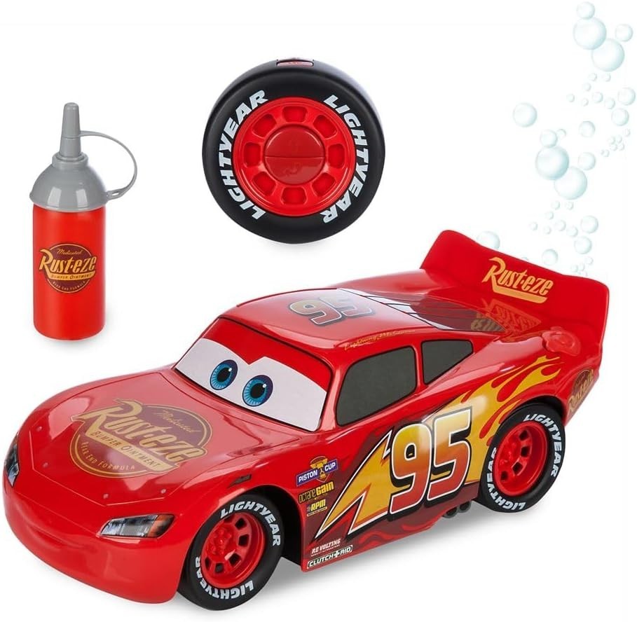Disney Store Official Lightning Mcqueen Bubble-Blowing Remote Control Car – 2.4G