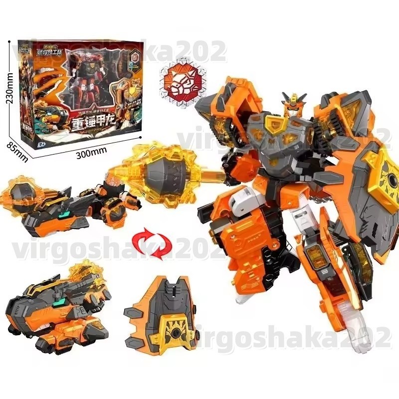 MiniForce Dinoid Transformation Robot THUNDER TYRA Dinosaur Toys Action Fgure