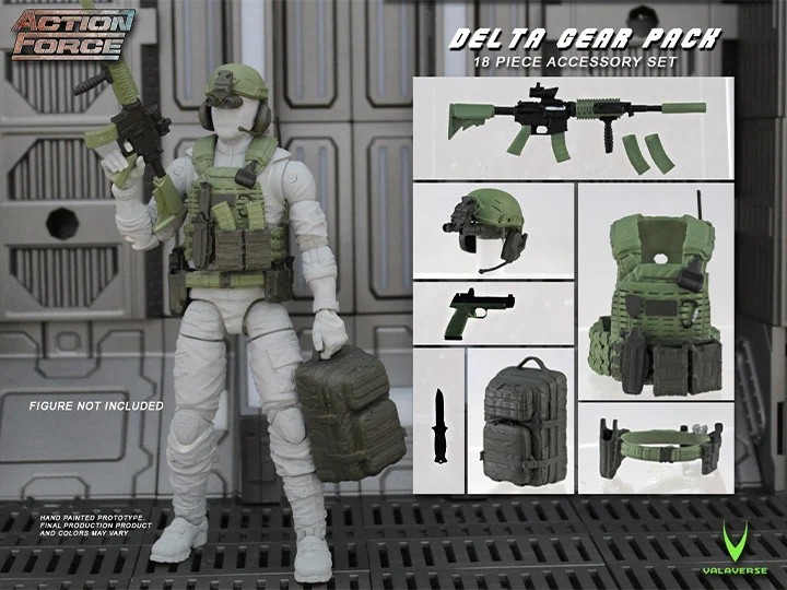Valaverse Action Force Delta Gear Set (Male) 1/12 Scale