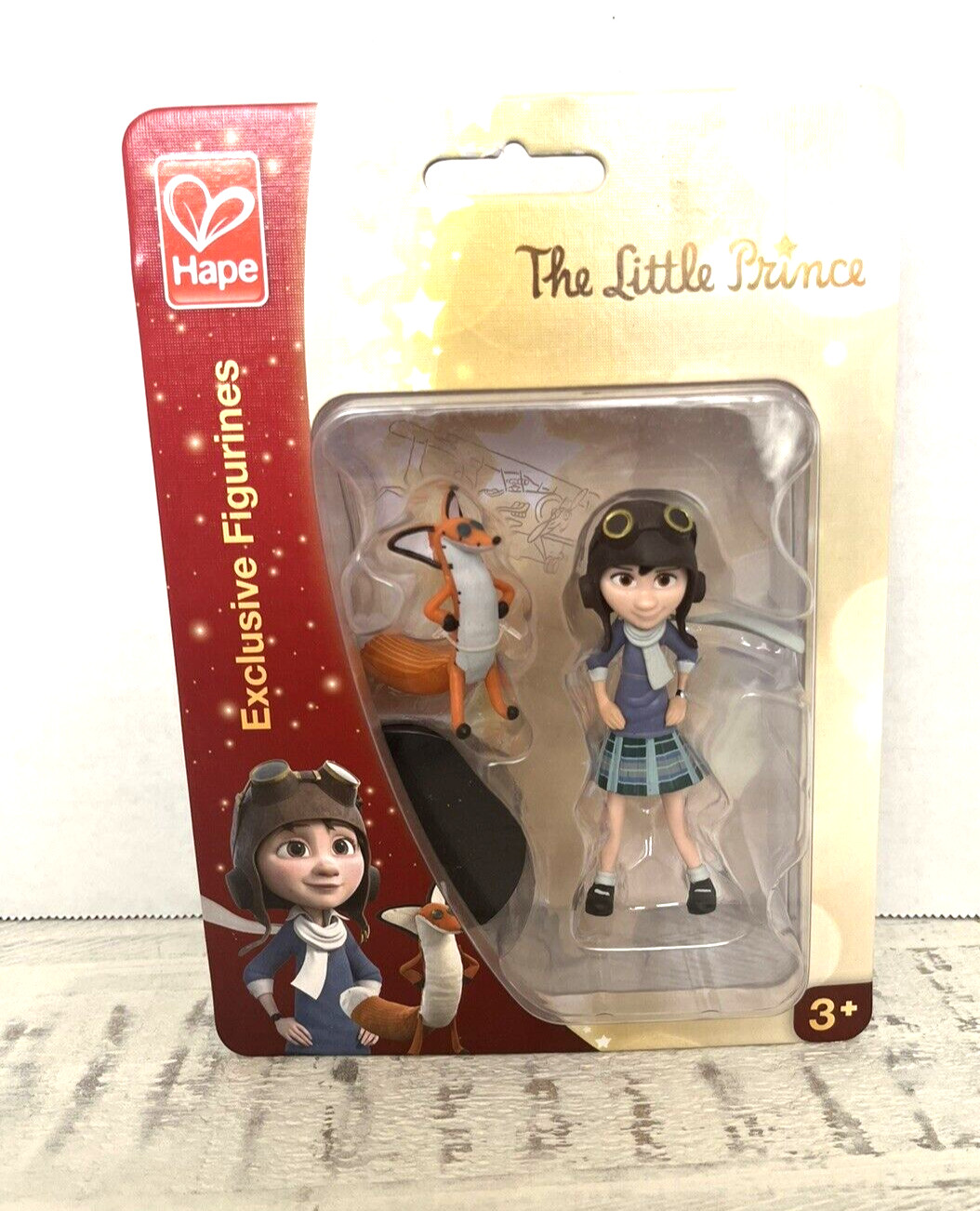 Hape The Little Prince Little Girl & Fox Exclusive Figurines with Stands MOC