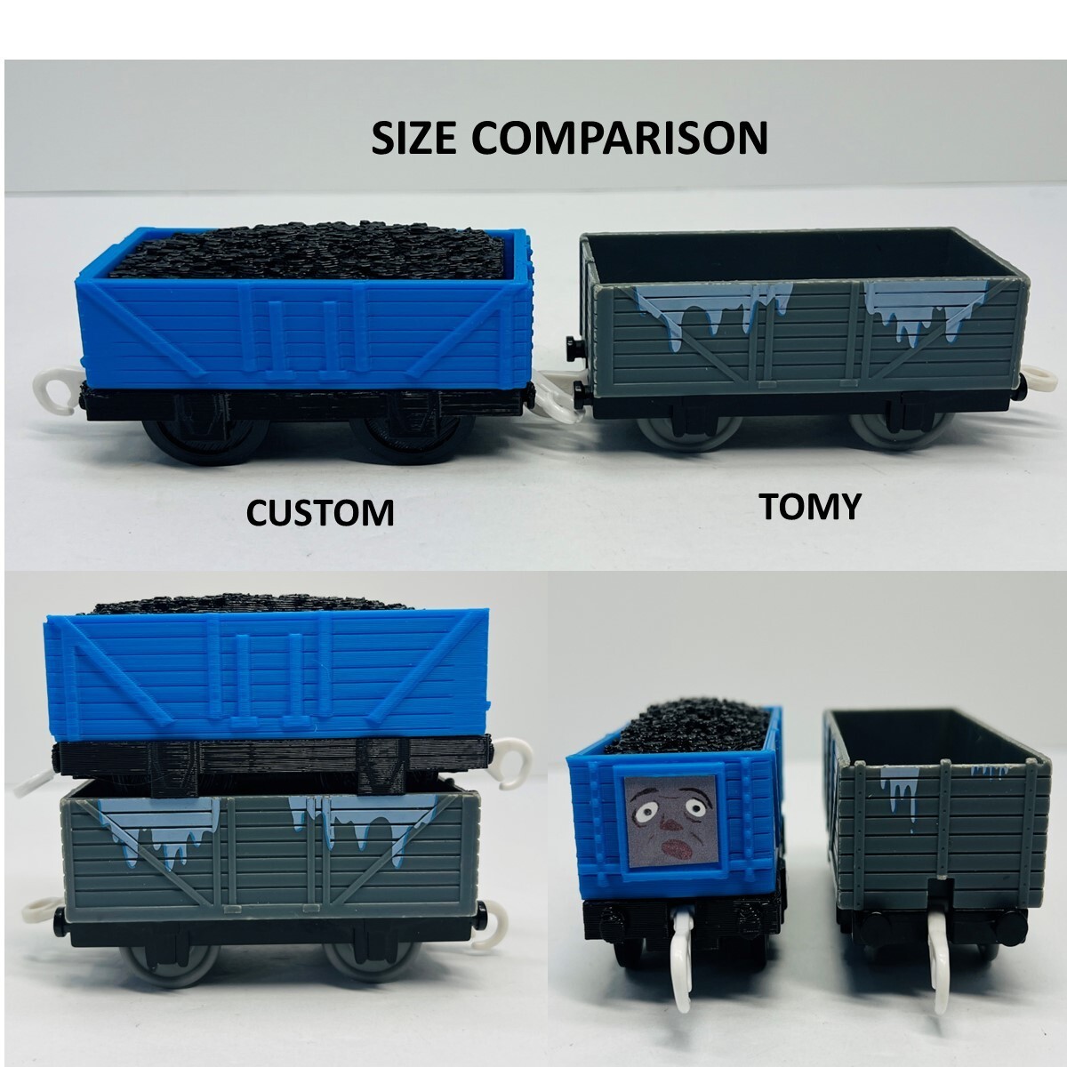 Thomas & Friends Trackmaster CUSTOM 3D PRINTED TROUBLESOME Train + Cargo READ!
