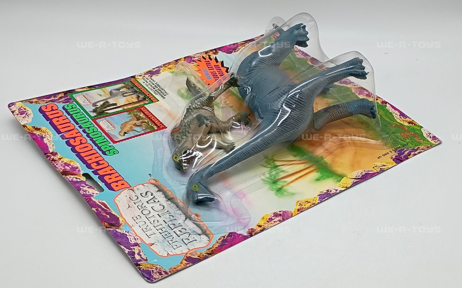 True Prehistoric Replicas Brachiosaurus & Spinosaurus Dinosaur Set Imperial 1992