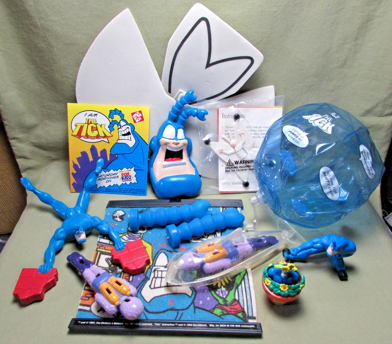 THE TICK KID MEAL TOY LOT Taco Bell Jack In The Box Sewer Urchin Arthur figure