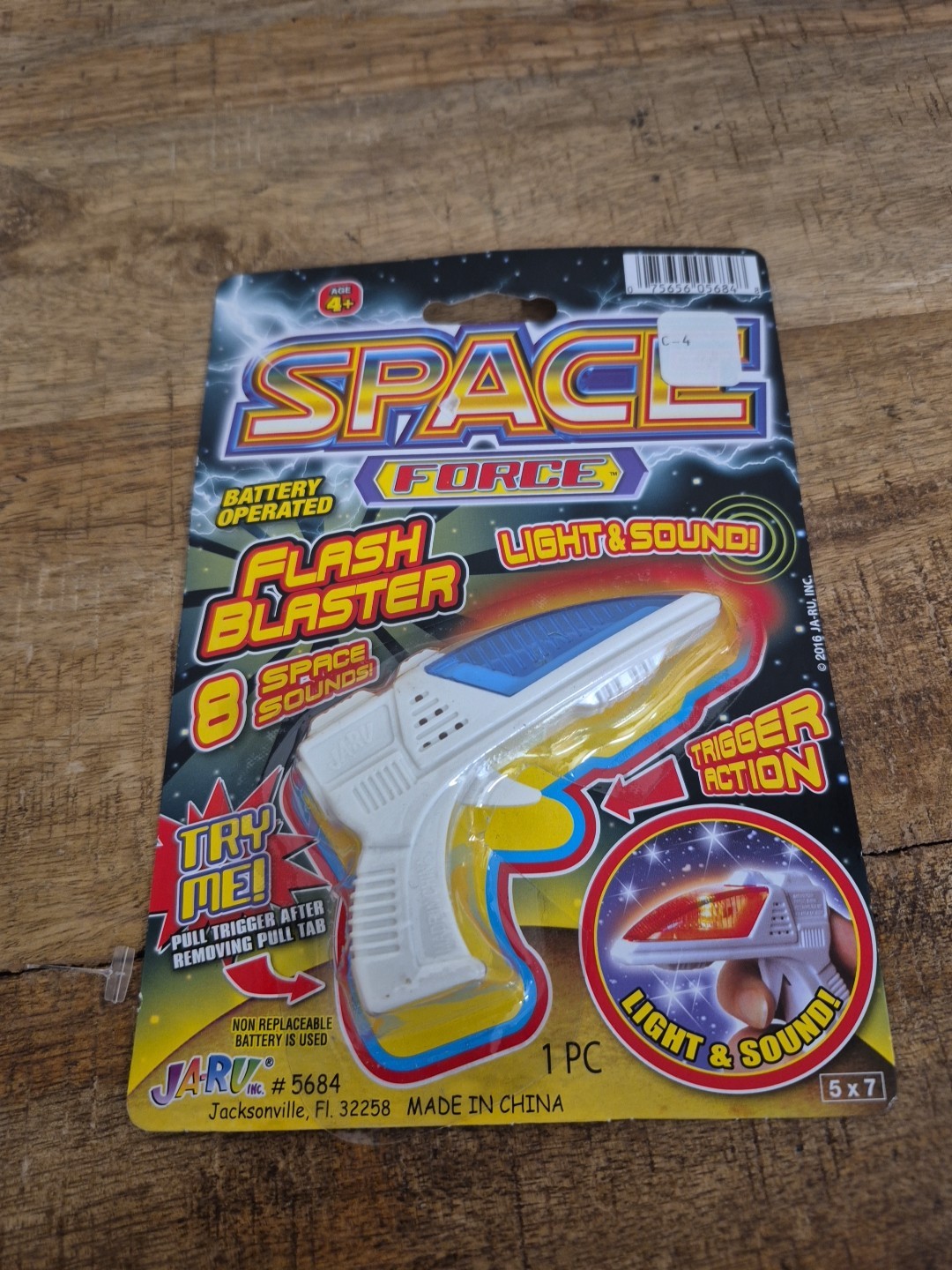 Mini Space Force Flash Blaster Ja-Ru INC. Blue Toy Laser Gun
