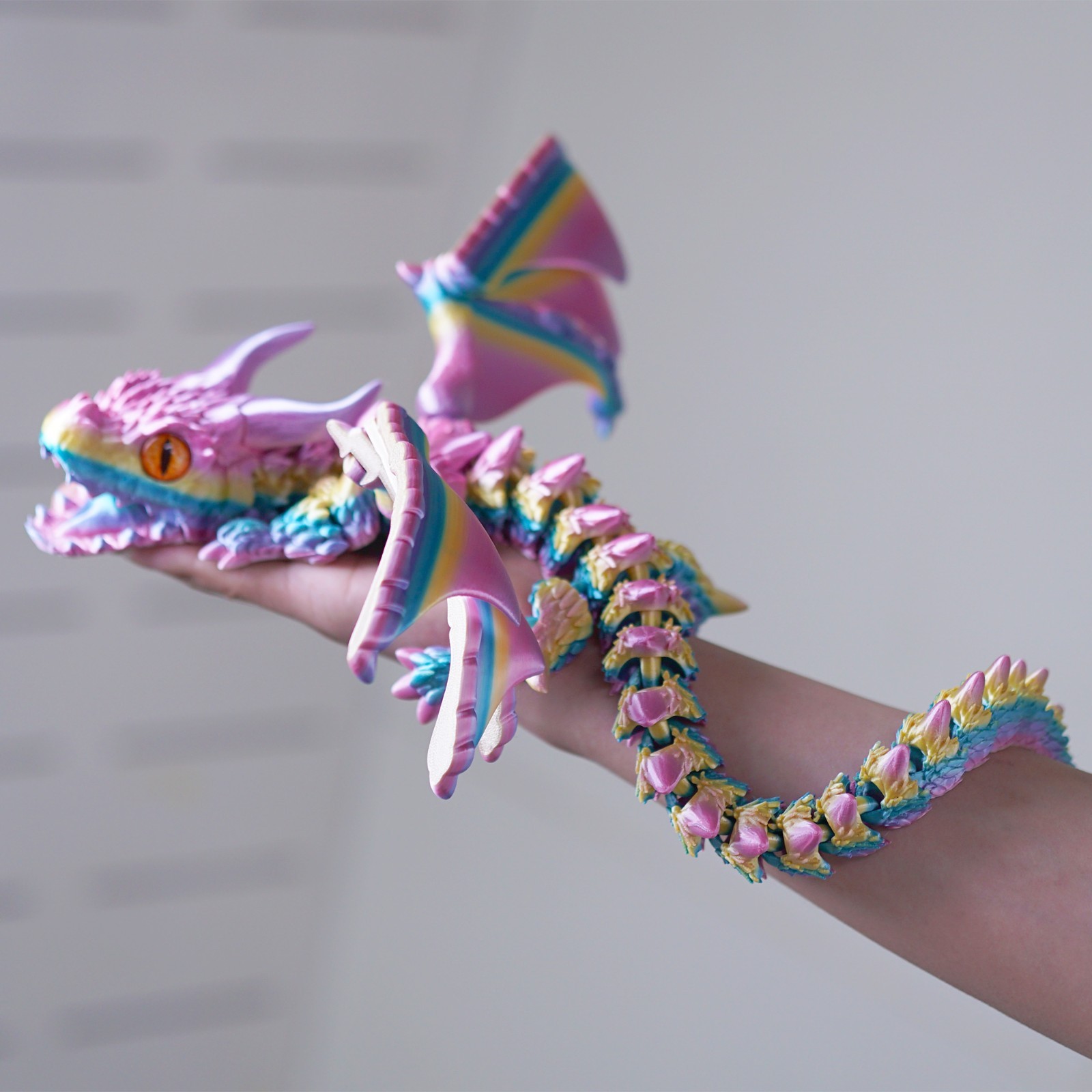 22inch 3D Printed Flying Dragon Model,Articulated Animals figure,Toys Home Decor