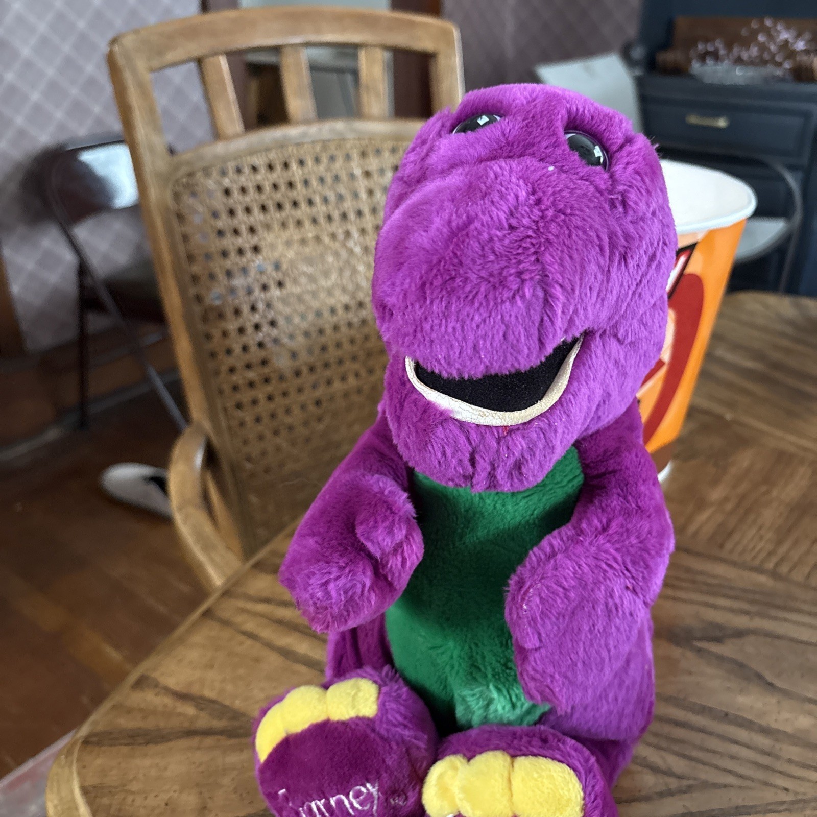 Barney Plush Vintage The Lyons Group 1992 Stuffed Purple Dinosaur Toy Doll 14”