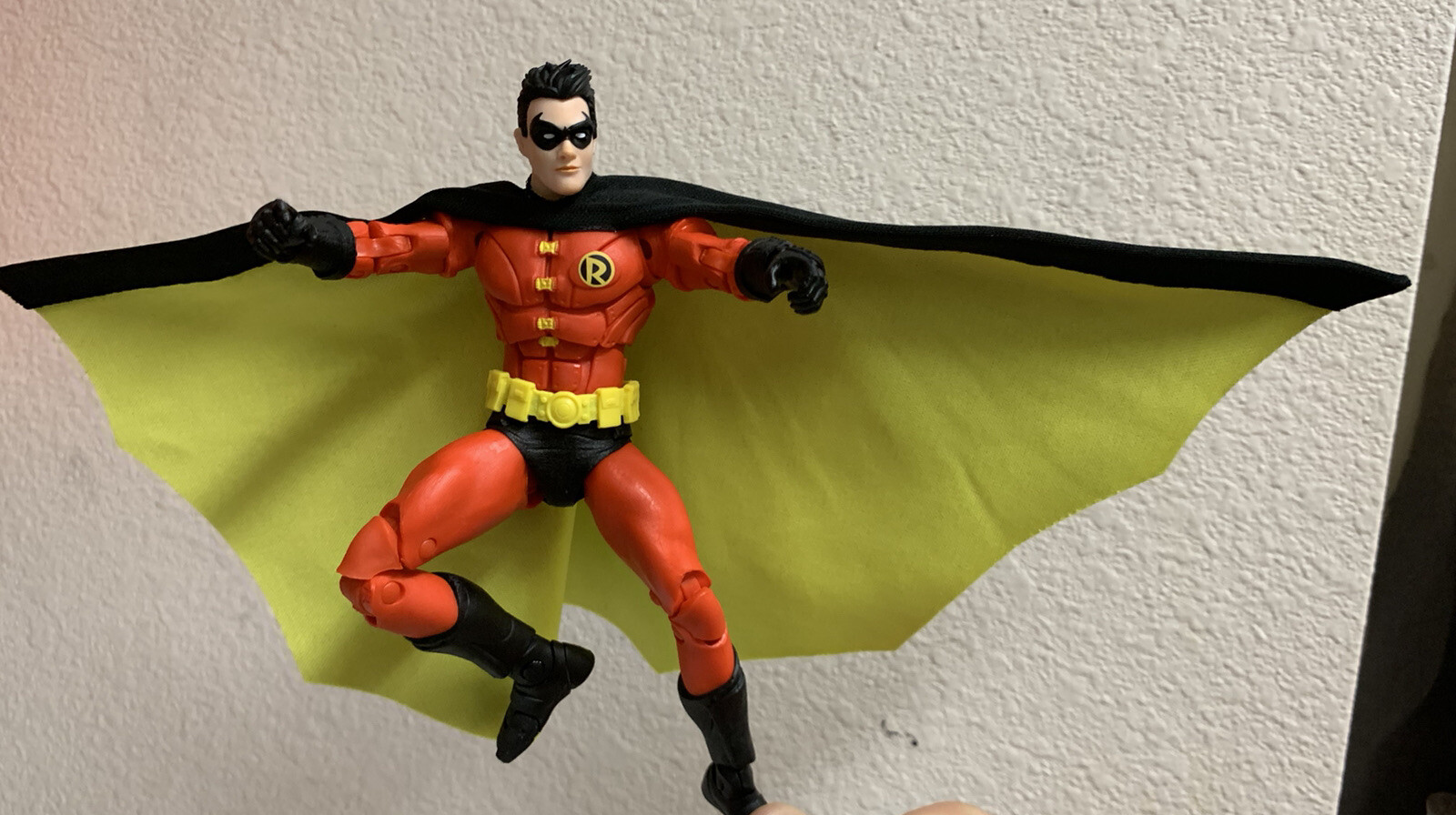 Custom Mcfarlane Batman Robin Tim Drake Wired Cape dc multiverse not fIGURE
