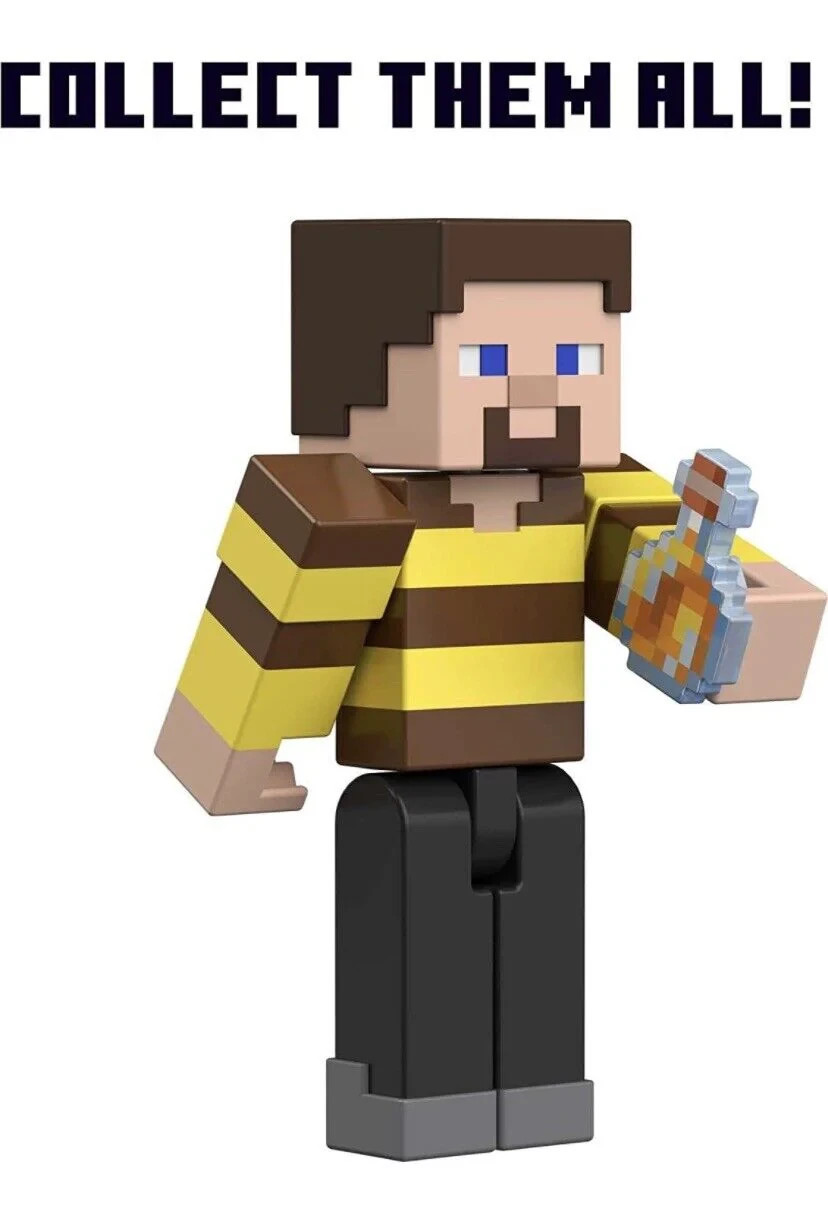 Minecraft Build-a-Portal Action Figure: BEE SHIRT STEVE (w/ Potion) HDV17