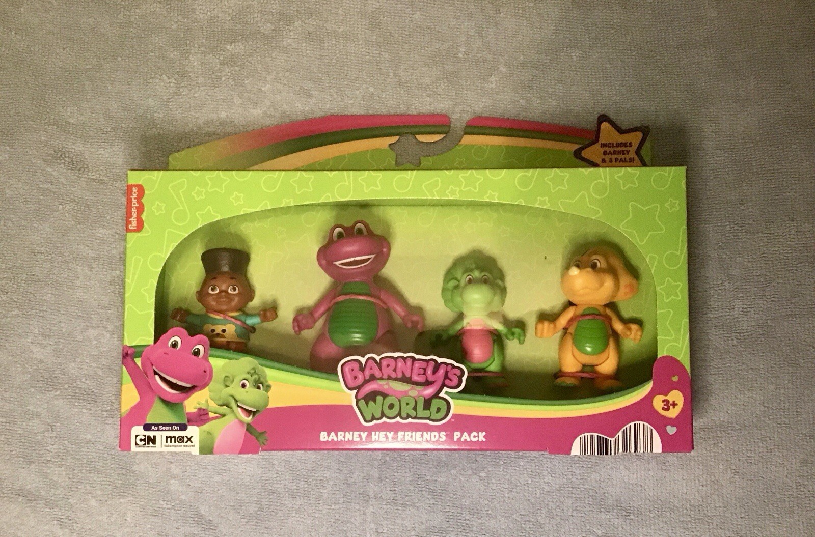 Barney’s World 4 Figure Hey Friends Pack, Moving Arms & Legs, Factory Sealed