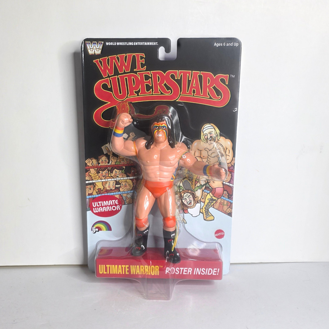 Ultimate Warrior WWE LJN Superstars Retro 80s Black Card 8 in Action Figure NEW