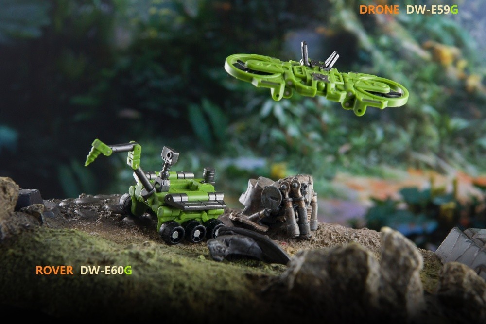 DR.WU DW-E59&E60 DRONE ROVER investigate Magnetic Tape Set Action Figure Robots