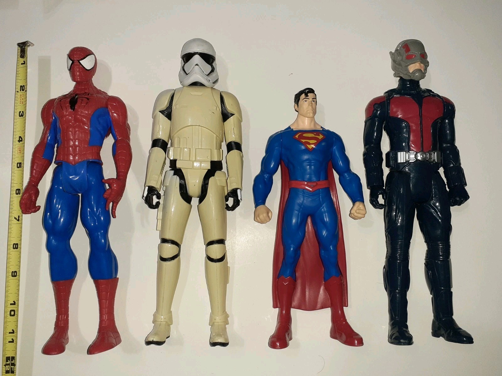 Lot of 4 Hasbro Mattel Action Figures Superhero 9.5-12&Prime; Inch Marvel-DC Comics