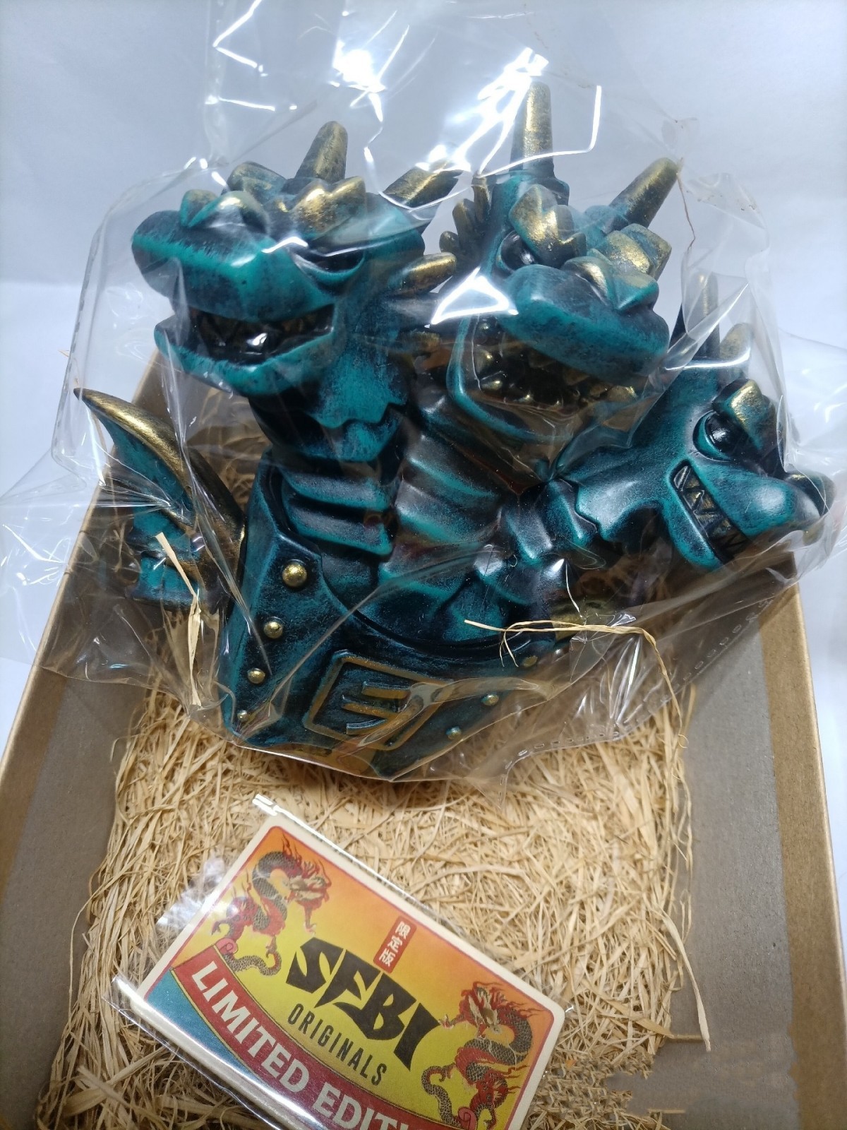 Black Seed French Fries Dragon Bronze Gold SFBI Original ABS PVC Sofubi Figure