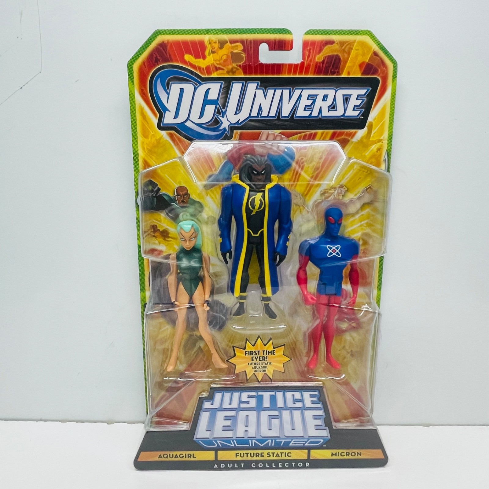 Aquagirl, Future Static, Micron League Unlimited 3 pk NIP Rare Mattel DCU