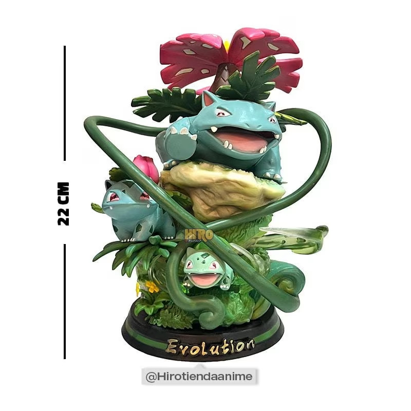 New Pokemon Evolution Luminous LED Venusaur Ivysaur Bulbasaur Resin Statue