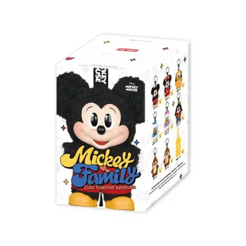 OFFICIAL AUTHENTIC POPMART Mickey Family Cute Together Keychain Series Blind Box