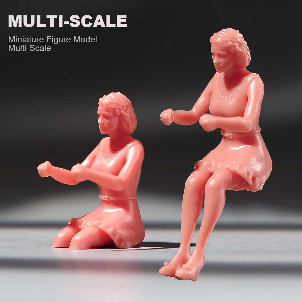 1/18 1/24 1/64 1/87 Miniatures Vest Skirt Driver Girl Scene Figures For Car Toys