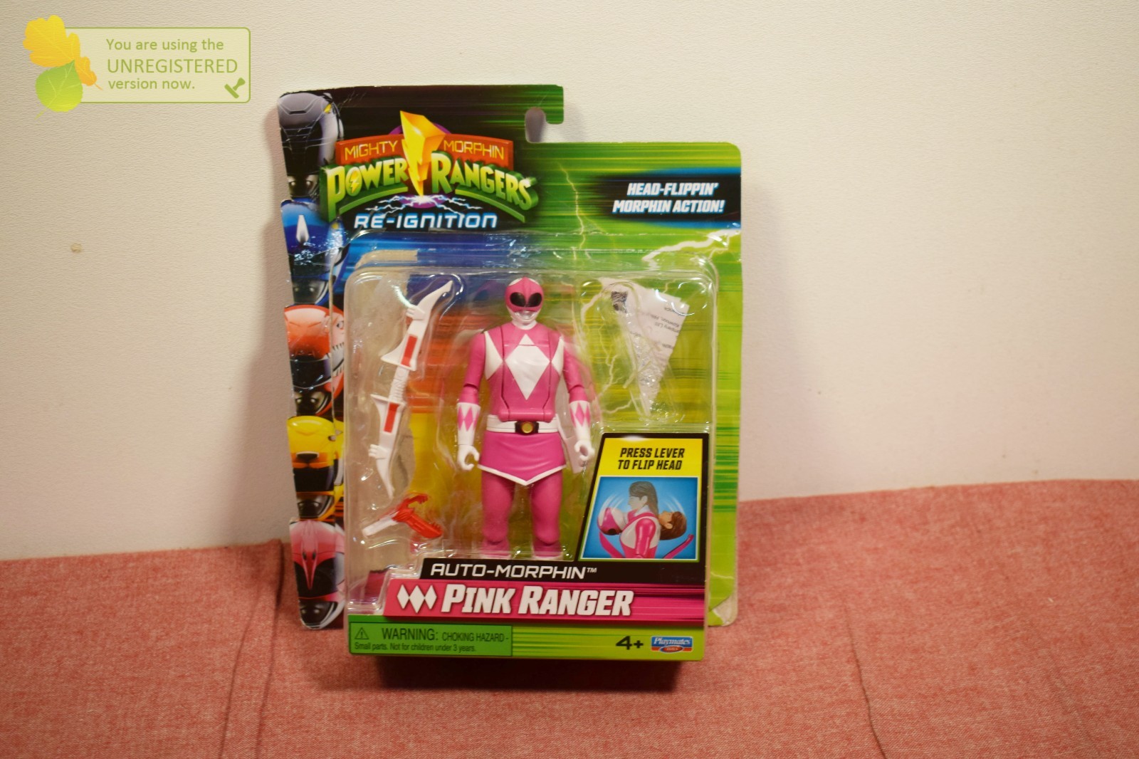 Mighty Morphin Power Rangers Re-Ignition Auto-Morphin 6&Prime; Pink Ranger- Incomplete