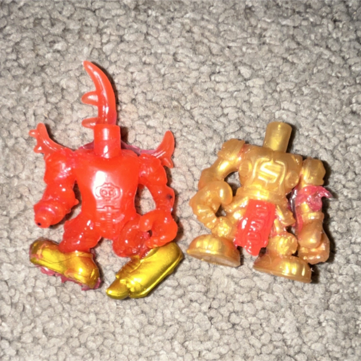 Red and Gold Plastic Figurines Lot Less Than 5 in Collectible Toy Figures