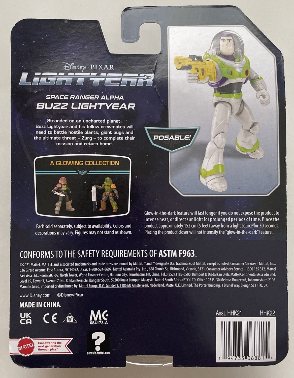 Disney Pixar BUZZ LIGHTYEAR SPACE RANGER ALPHA Action Figure MATTEL NEW
