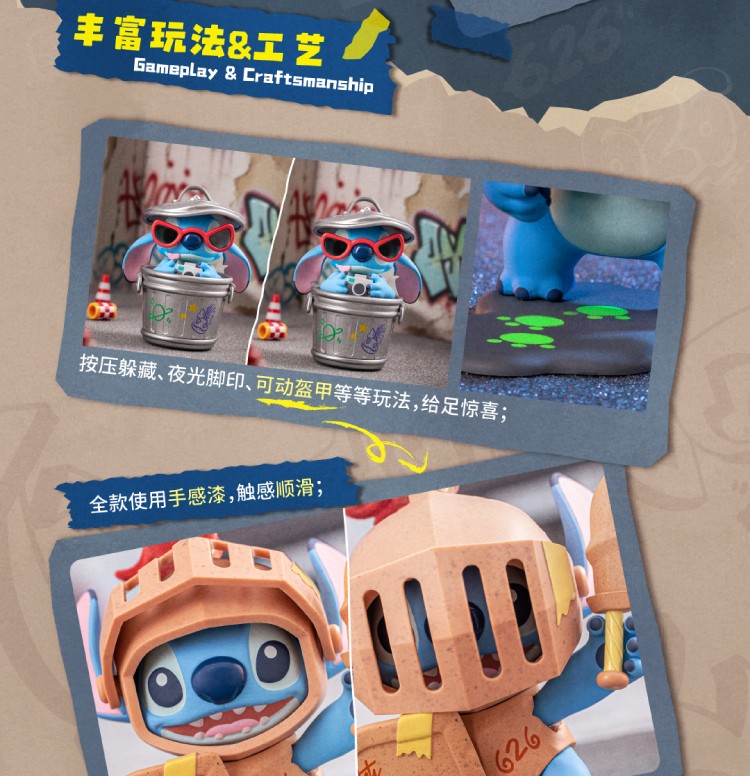 TOPTOY Disney Stitch City Adventure Series Blind Box Figure Brand New Toy NEW