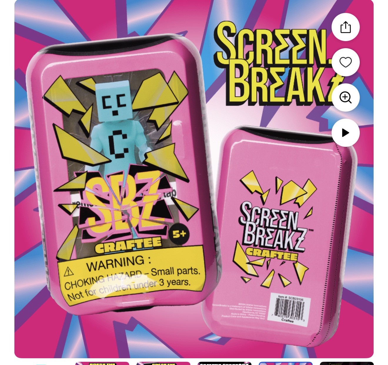 Screen Breakz (CRAFTEE) Collectible Figure New & Sealed SBZ ScreenBreakZ