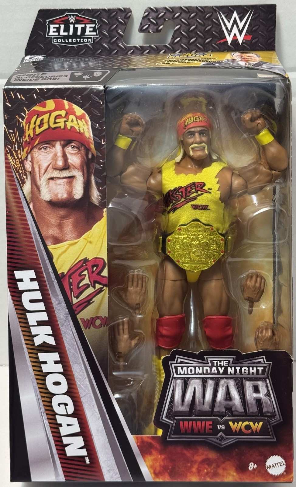 WWE Elite Monday Night War HULK HOGAN Figure WCW Belt Hulkster Series 11 Mattel