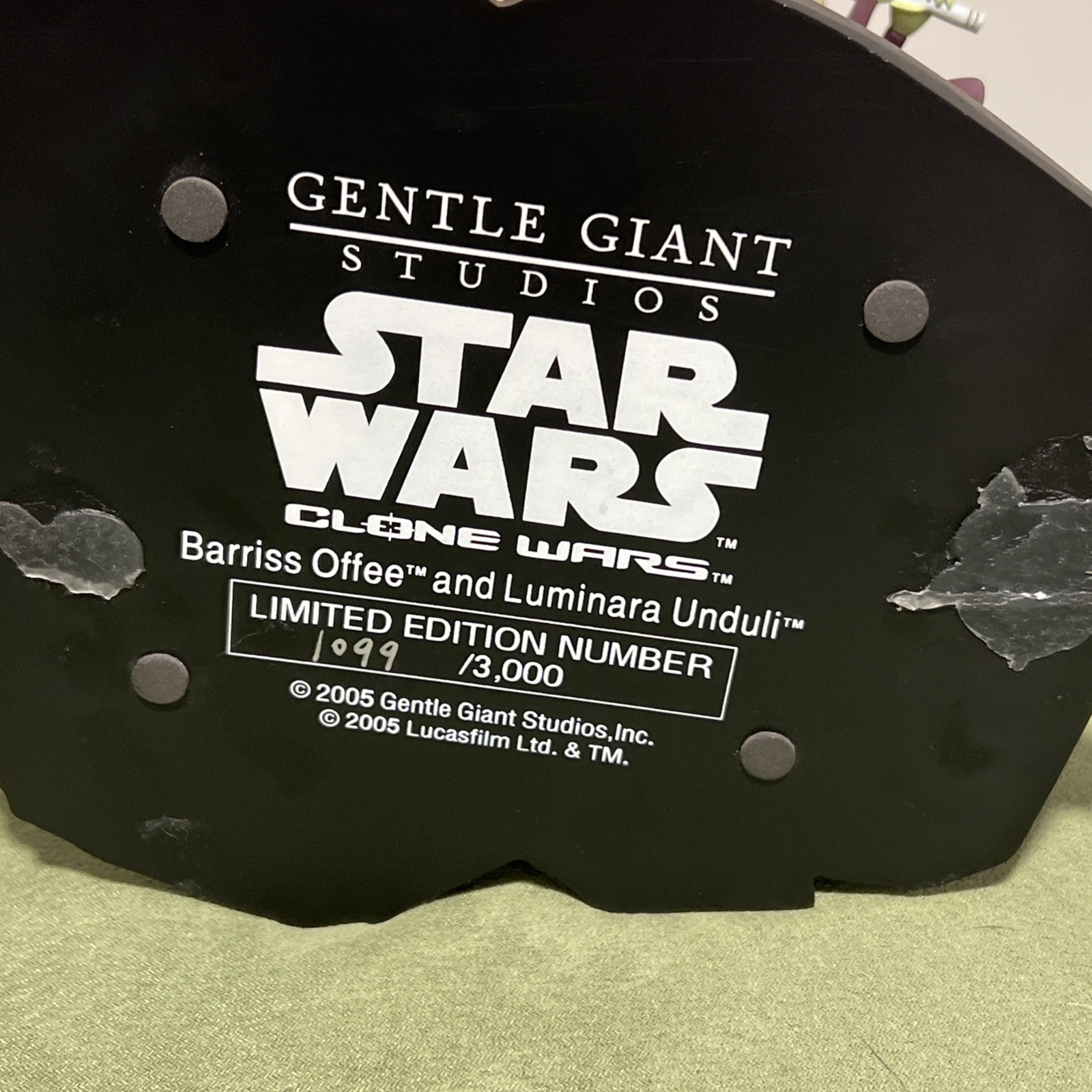 Barriss Offee Luminara Unduli Clone Wars Maquette GENTLE GIANT STAR WARS /3000