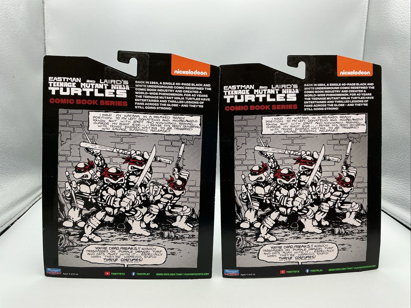 TMNT Michelangelo- Donatello Black & White Comic Book Series Playmates (2024)lot