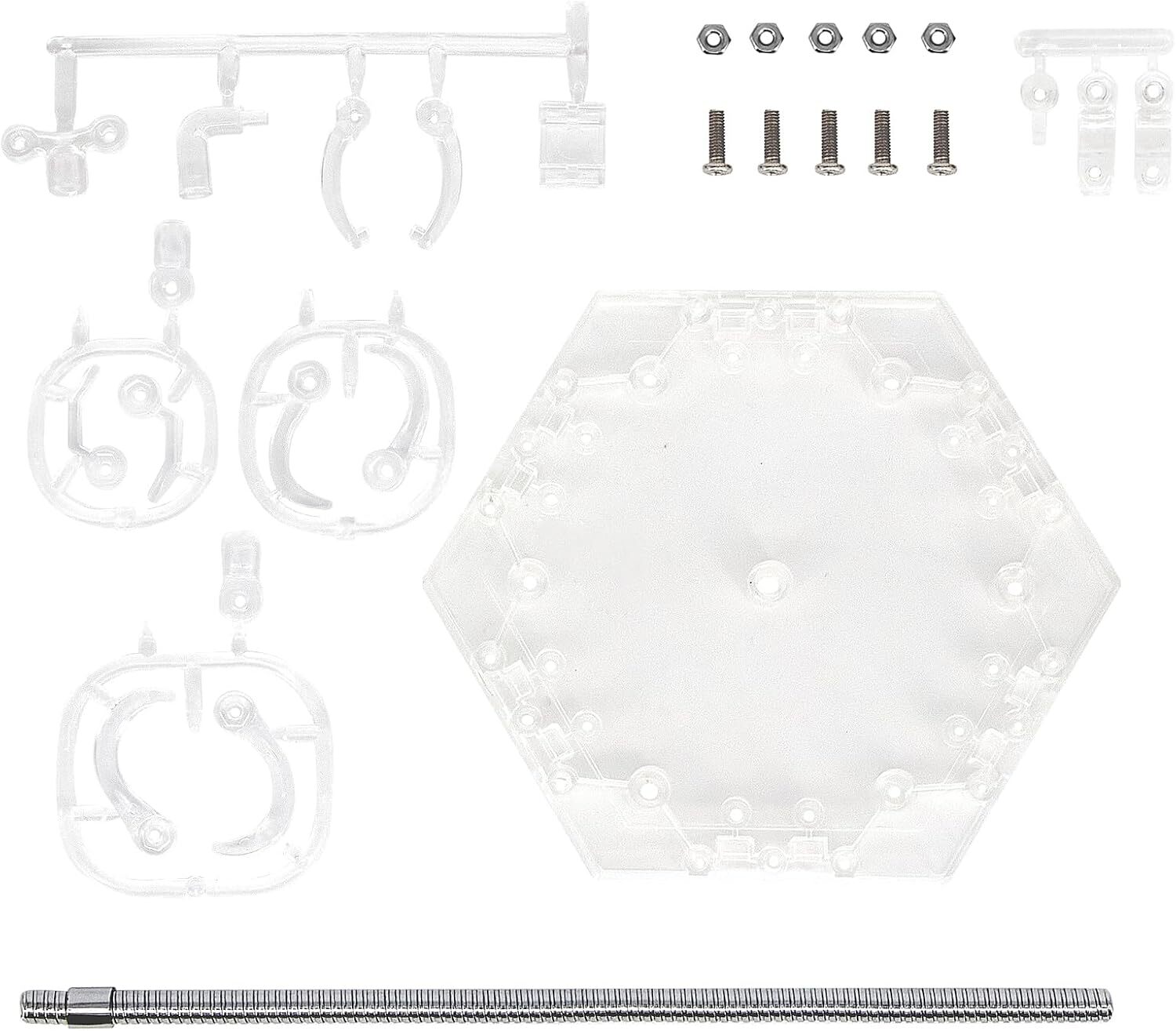 Action Figure Stand with Adjustable Metal Support Arm, Action Figure 2Pcs Clear