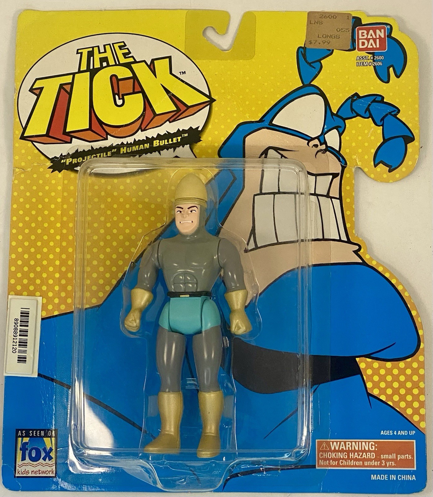 The Tick Bandai Fox Projectile Human Bullet Vintage 1994 Toy Sealed 2600/2606