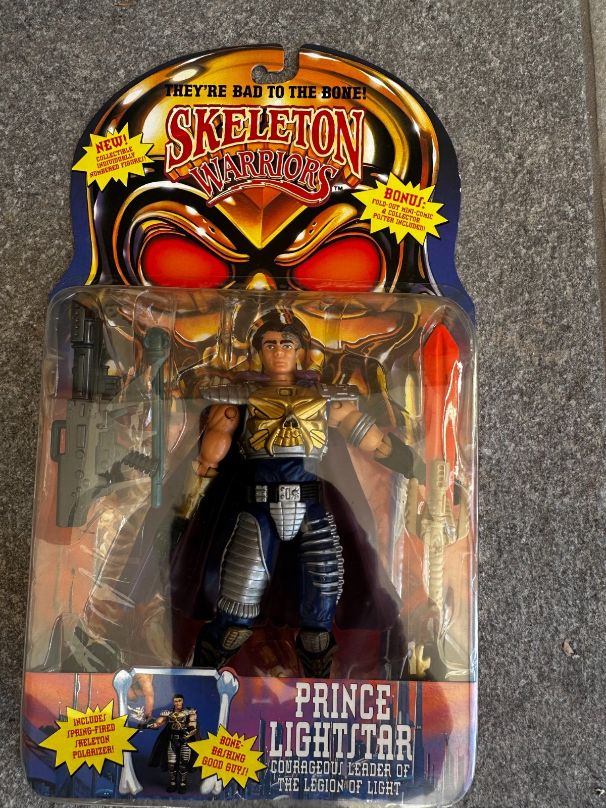 Vintage 1994 Playmates Skeleton Warriors Prince Lightstar Figure Sealed New MOC
