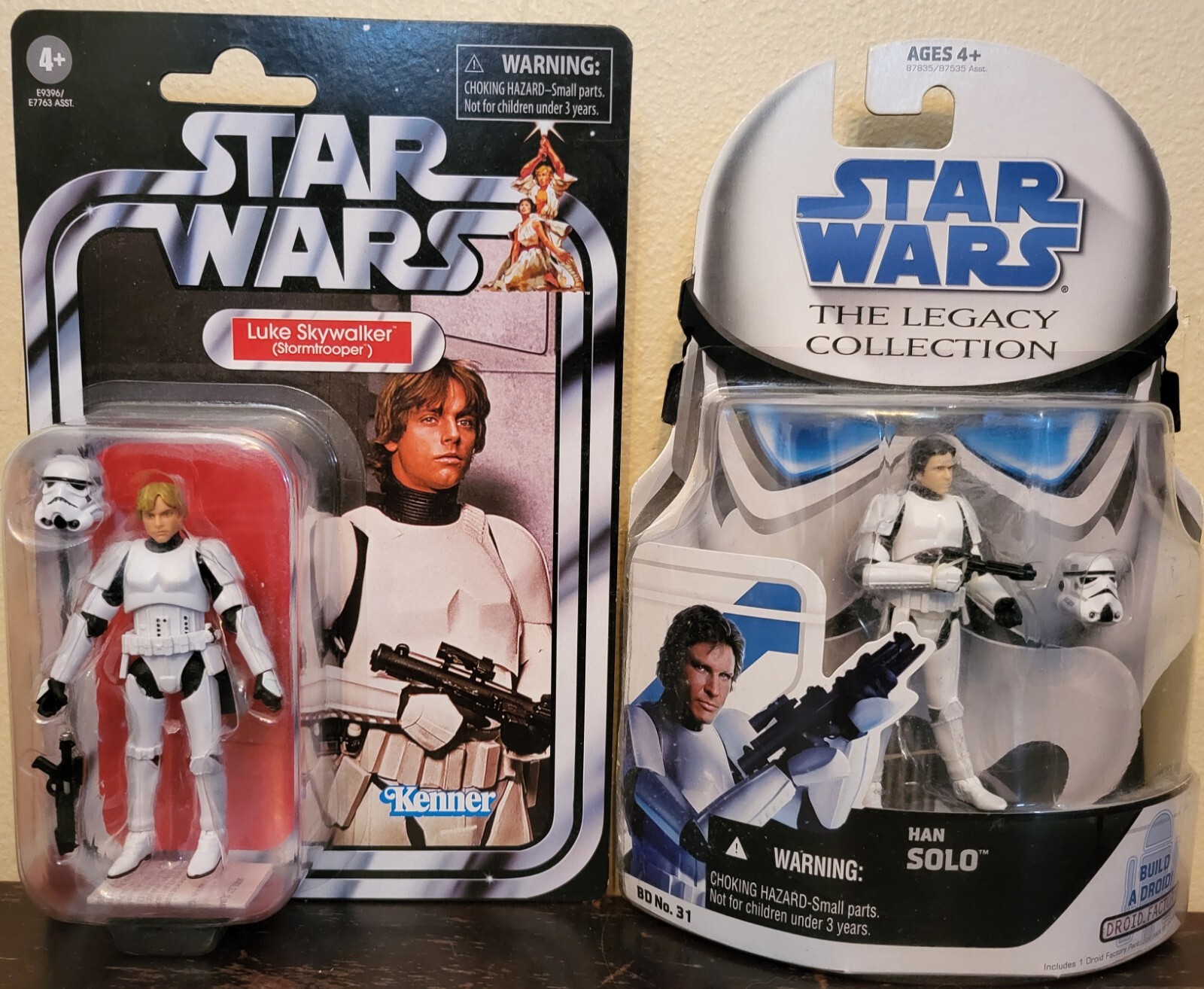 Hasbro Star Wars Luke Skywalker & Hon Solo Stormtrooper Disguise New Hope MOC