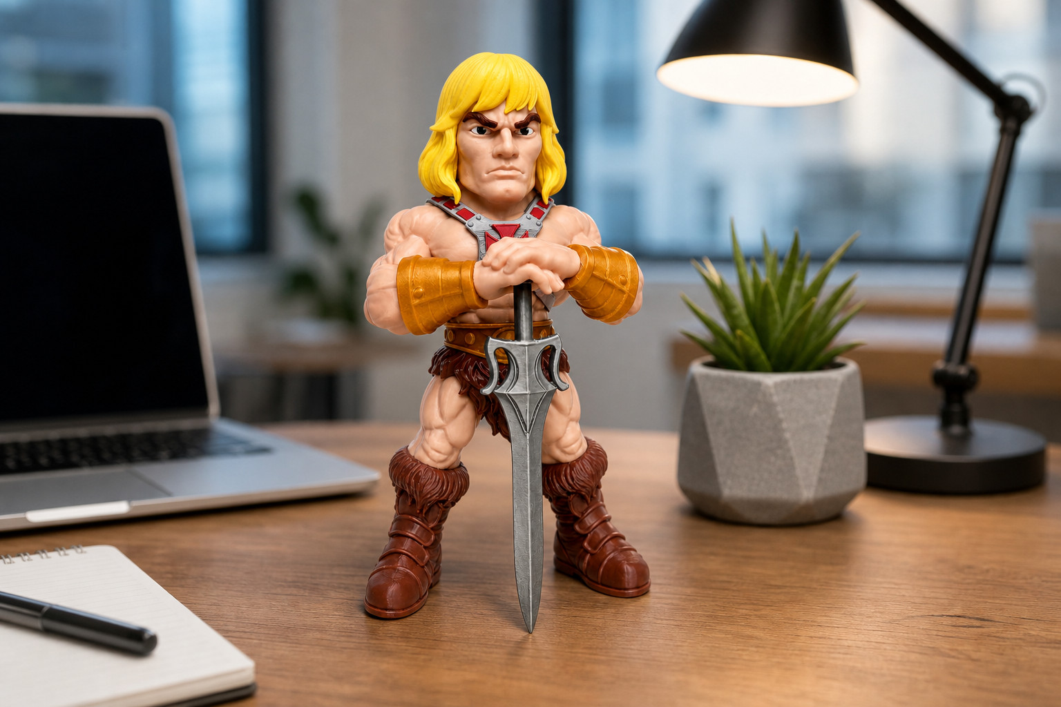 12&Prime; Stylized He-Man Inspired 3D Printed Figure – Custom Art Toy Collectible