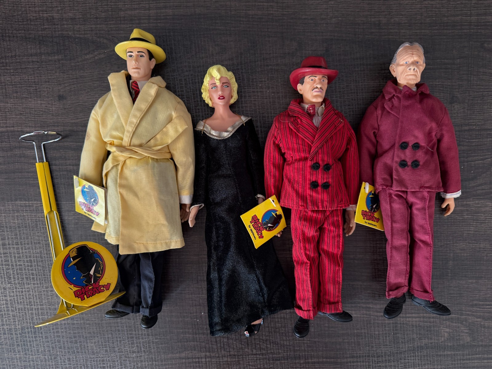 Dick Tracy 9” Action Dolls by Applause – 1990 – Lot of 4