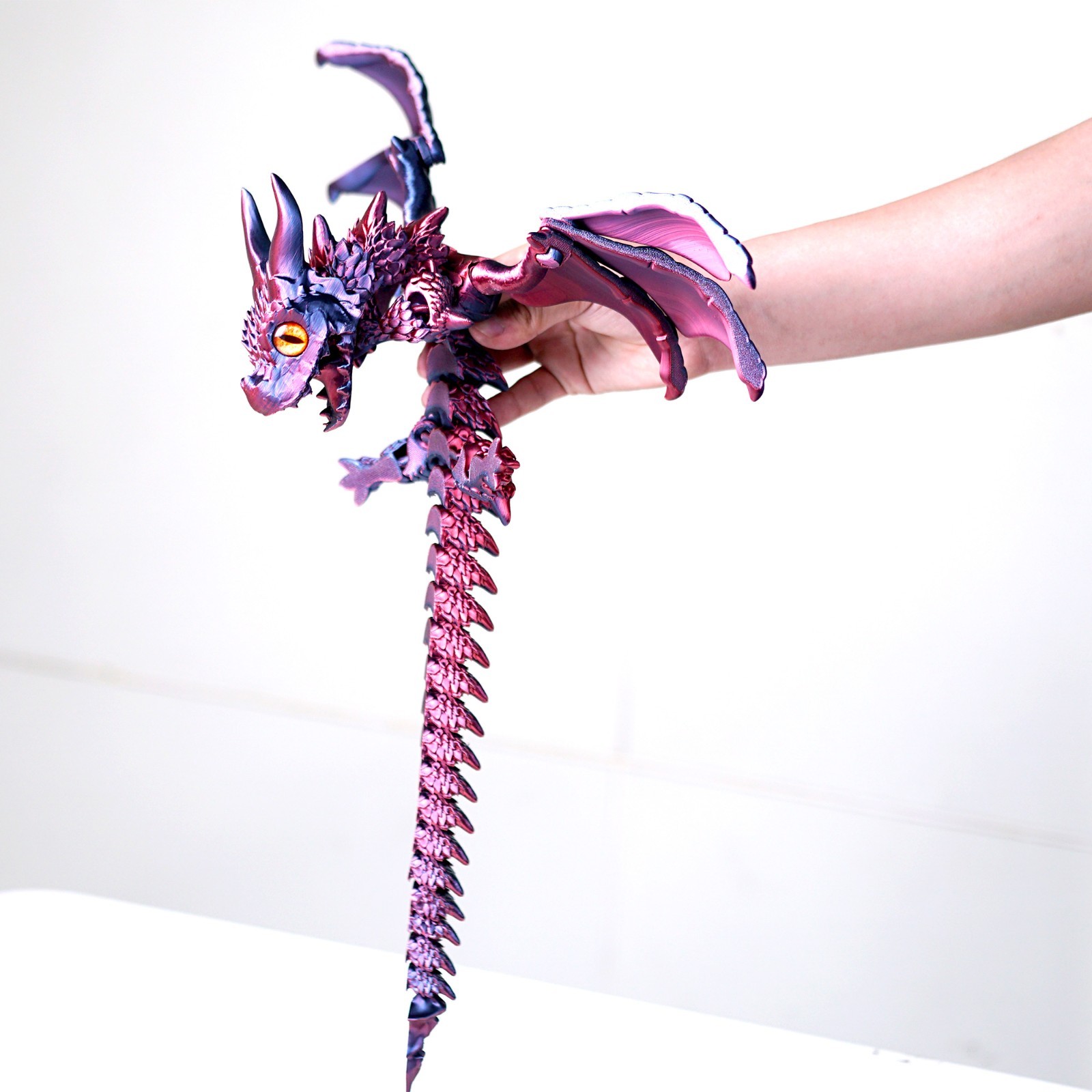 22inch 3D Printed Flying Dragon Model,Articulated Animals figure,Toys Home Decor