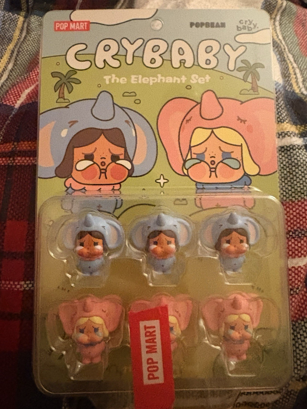 POP MART Crybaby Elephant Boxed Figurine Set Multicolor Animals POPBEAN Series