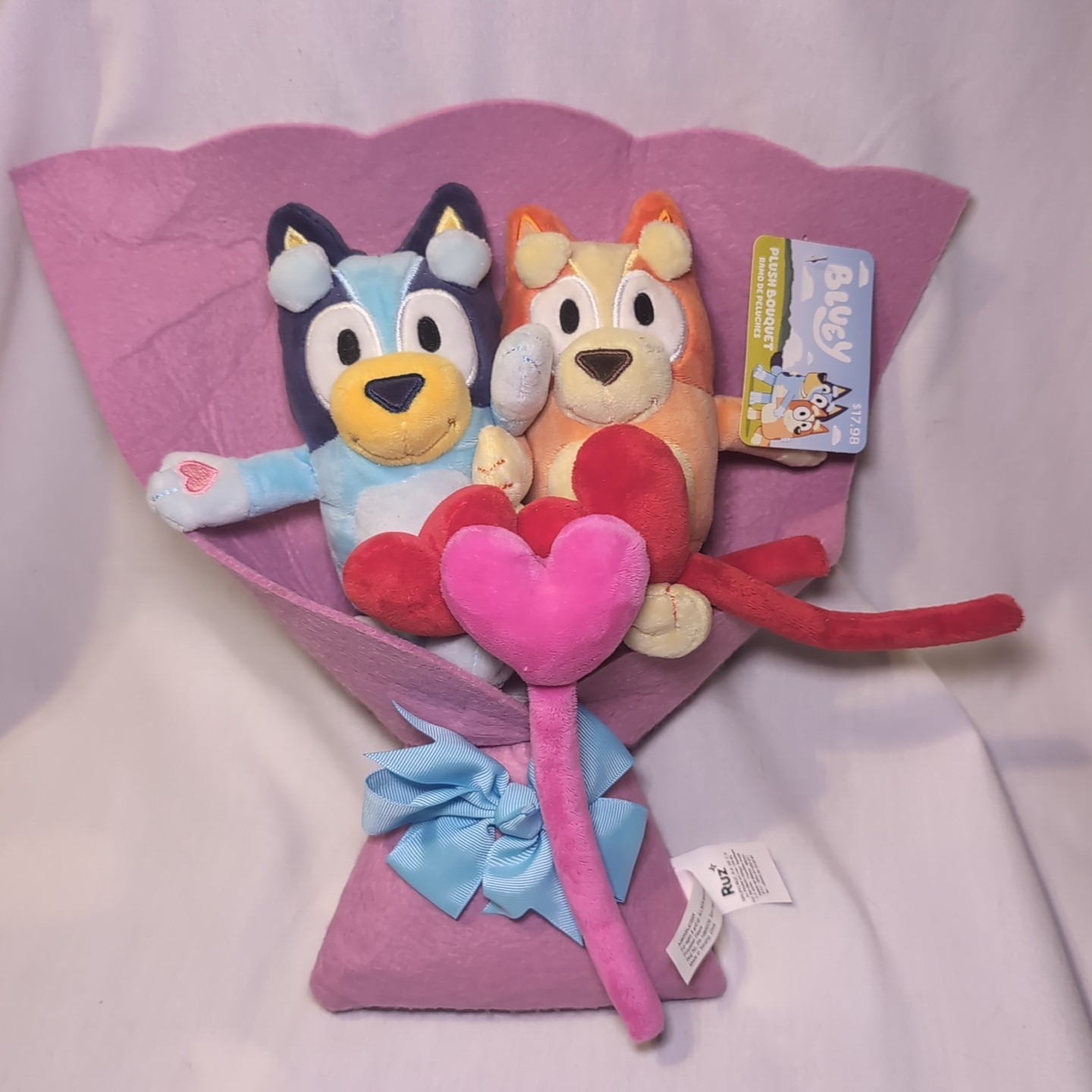 NWT BLUEY & BINGO 13&Prime; Valentine&rsquo;s Day Plush Bouquet Ruz