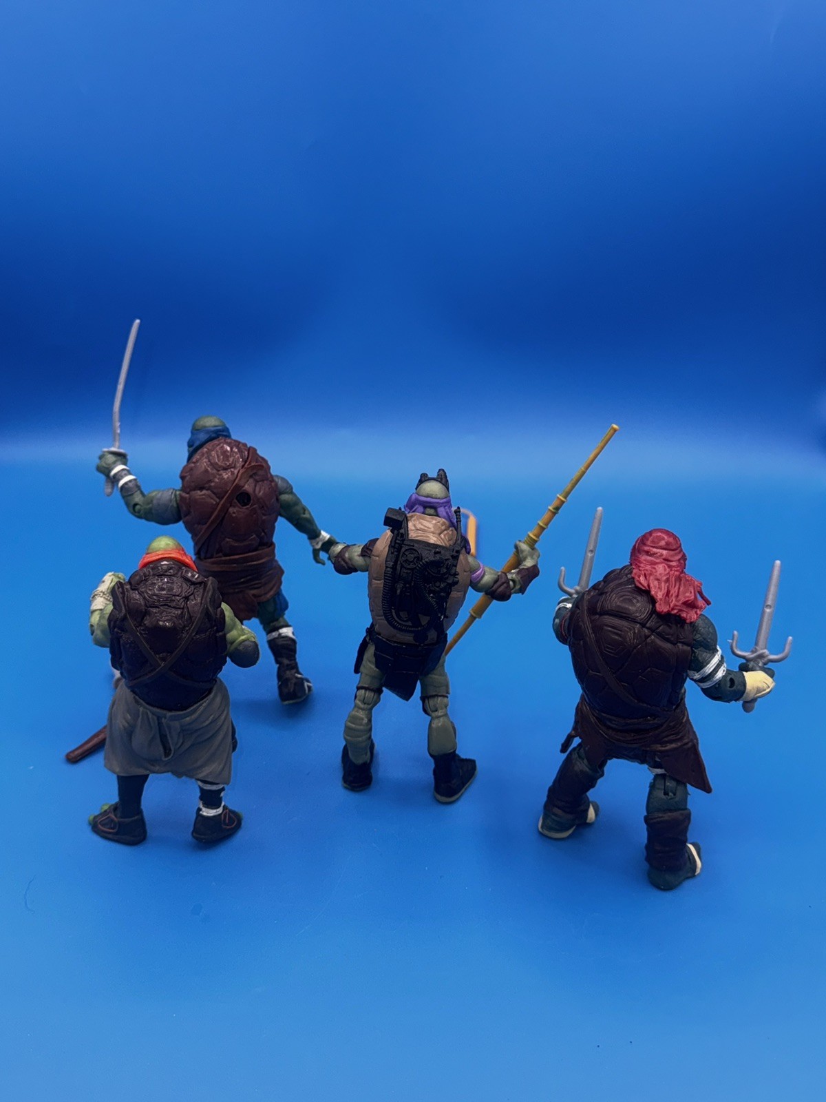Teenage Mutant Ninja Turtles 2014 5&Prime; Lot of 4 Movie Figures with weapons