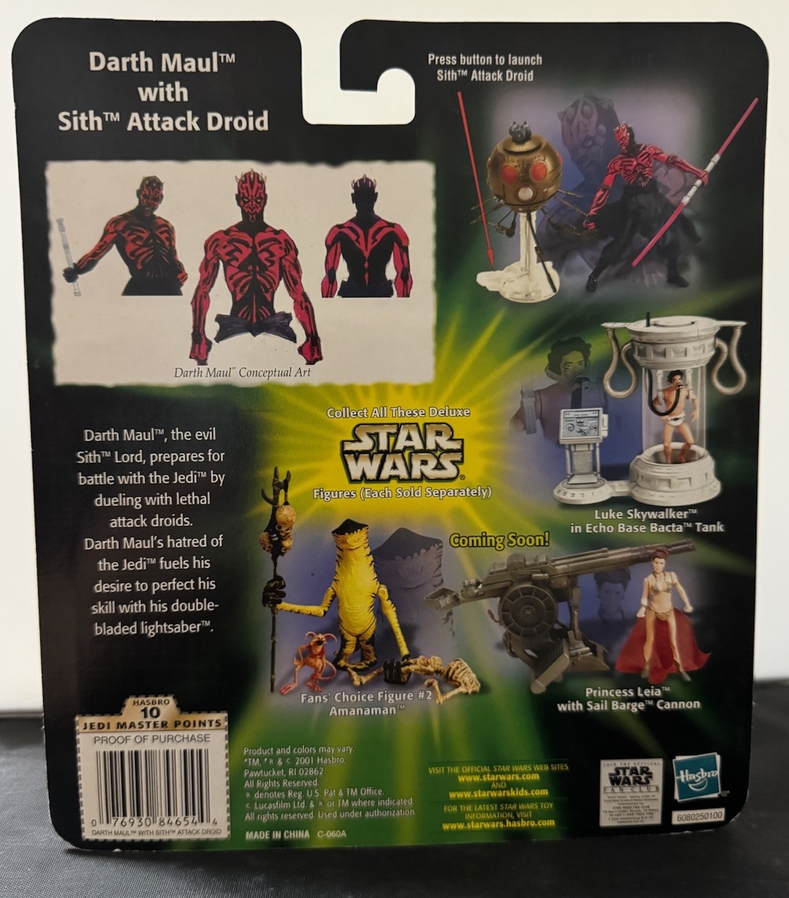 Star Wars Power Of The Jedi 2001 Y2K Figure Lot Amanaman Darth Maul New Sealed